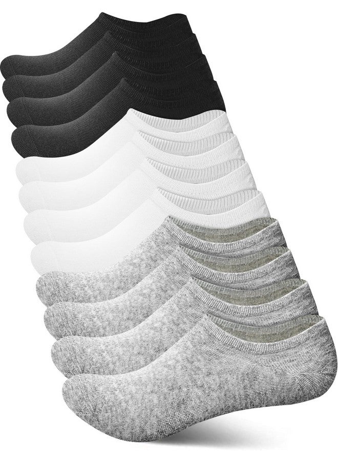 Buauty No Show Socks Womens Mens Ladies Ankle Short Athletic Workout Gym Running Clothes Thick Low Cut Invisible Boat Liner Black White Thin Cotton Footies Socks Non Slip Size 7 9 13 Flat Socks Hosiery Bulk - Image 1