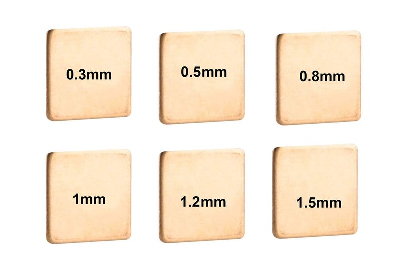Easycargo 40pcs 6 Sizes 20mm Copper Pad Shim Thermal Assortment Kit, Pure Copper Heatsink C1100, Low Profile Thermal Plate Cooler for Cooling CPU GPU VGA RAM VRM VRAM PS5 SSD NVMe M.2 2280 2242 2230 - Image 5
