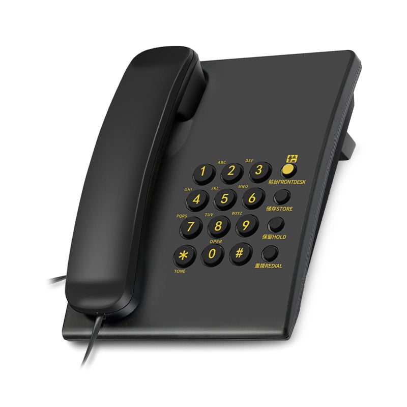 Black Corded Landline Telephone With Large Buttons Clear Voice Desk Wall Mount For Senior Home Use - Image 4
