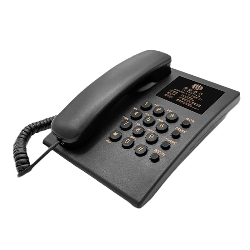 Black Corded Landline Telephone With Large Buttons Clear Voice Desk Wall Mount For Senior Home Use - Image 5