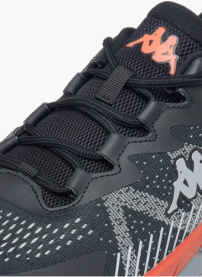 كابا Men's Logo Print Sports Shoes with Lace-Up Closure