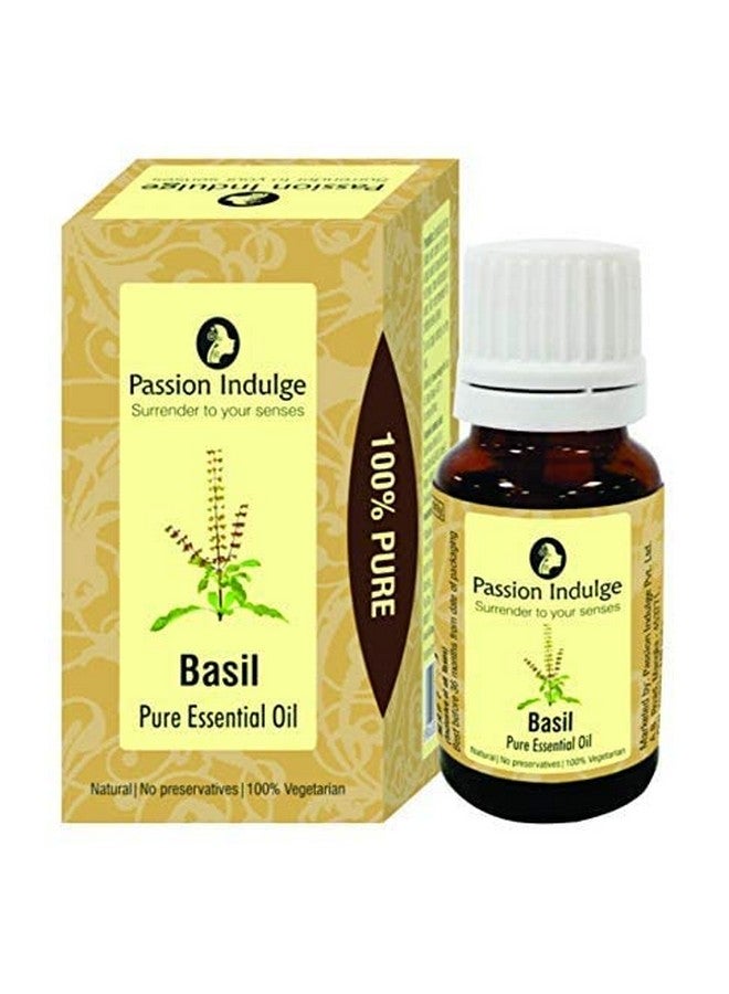 Passion Indulge Natural Tulsi (Basil) Essential Oil 100% Natural | Vegan |100% Pure| 10ml - Image 1