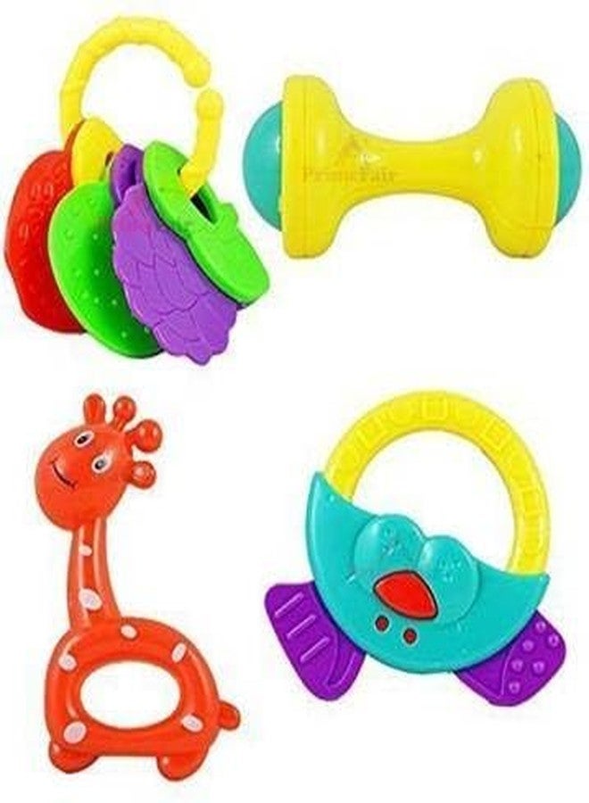 PRIMEFAIR Acrylonitrile Butadiene Styrene (Abs) Baby Newborn Toys Rattle Set, Musical Instruments For Babies 3+ Months New Borns, Baby,Kid (Multi Color) (New-E_2024) - Image 1