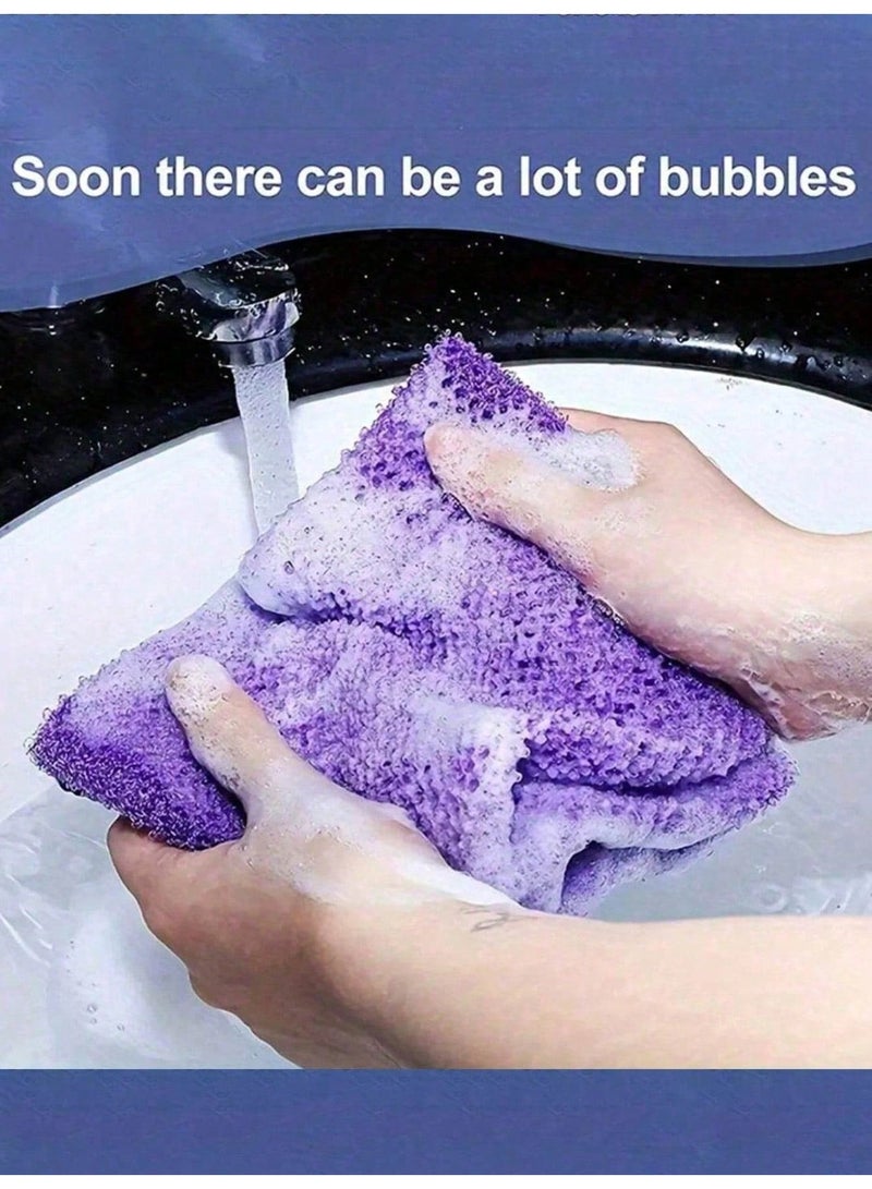 Exfoliating Bath Towel, Dual-Sided Mesh Body Back Scrubber - Image 2