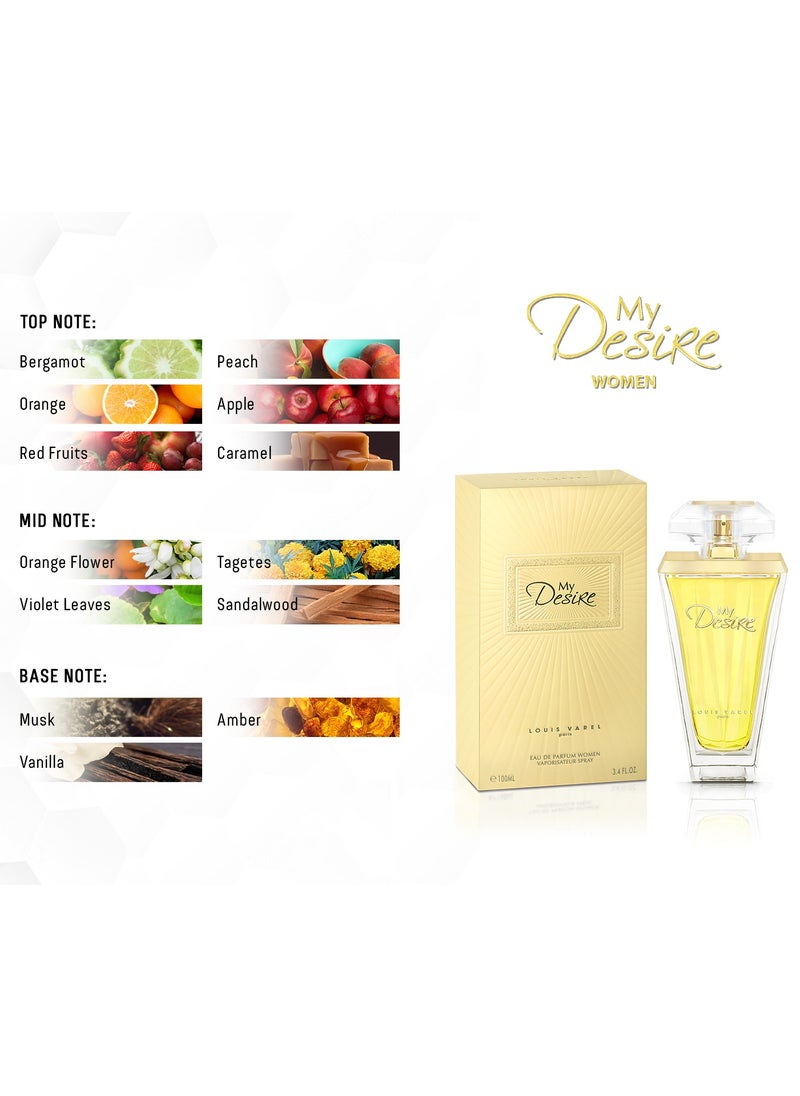 LOUIS VAREL - Louis Varel, My Desire EDP 100ml Perfume - Image 1