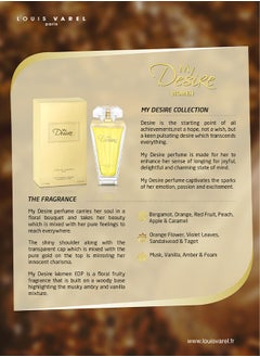 LOUIS VAREL Louis Varel, My Desire EDP 100ml Perfume  - Image 3