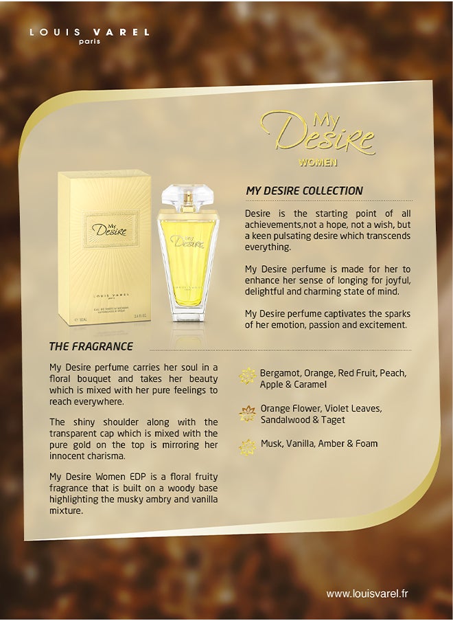 LOUIS VAREL - Louis Varel, My Desire EDP 100ml Perfume - Image 1