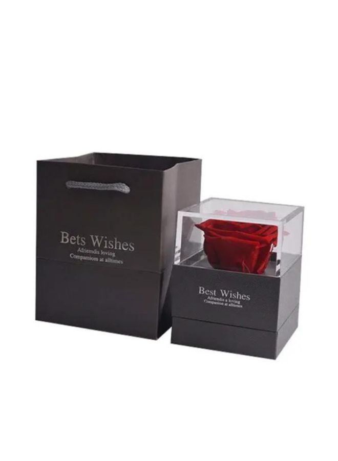 Eternal Rose Gift Box Handmade Fresh Preserved Rose Gift for Her on Birthday Mother's Day (Red)  - Image 3