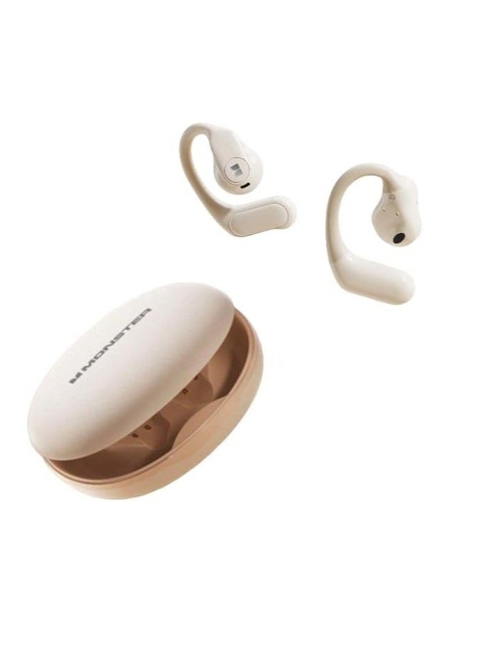 مونستر سماعات رأس بلوتوث لاسلكية للألعاب من Monster XK015، سماعة رأس للألعاب ذات زمن استجابة منخفض مع ميكروفون مدمج لسماعات إلغاء الضوضاء للألعاب ivory - Image 1