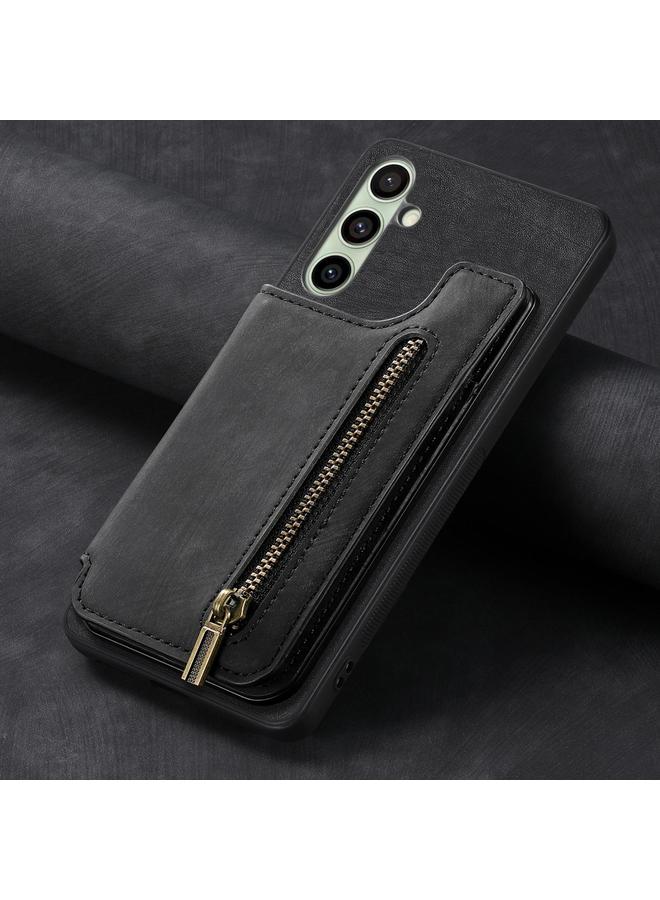 اس-توب جراب خلفي بسحاب من الجلد بتصميم كلاسيكي لهاتف Samsung Galaxy A56 5G - Image 5