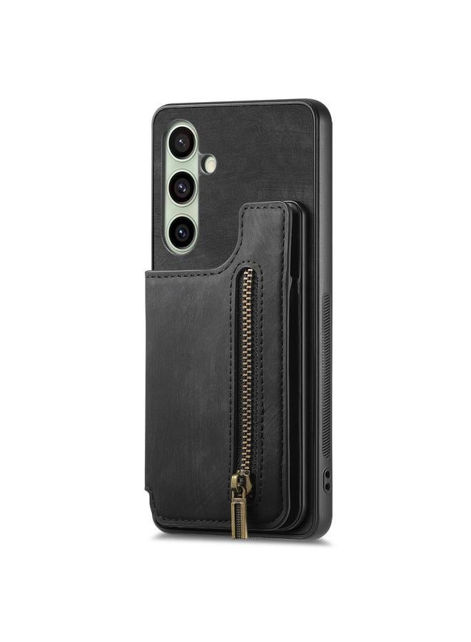 اس-توب جراب خلفي بسحاب من الجلد بتصميم كلاسيكي لهاتف Samsung Galaxy A56 5G - Image 2