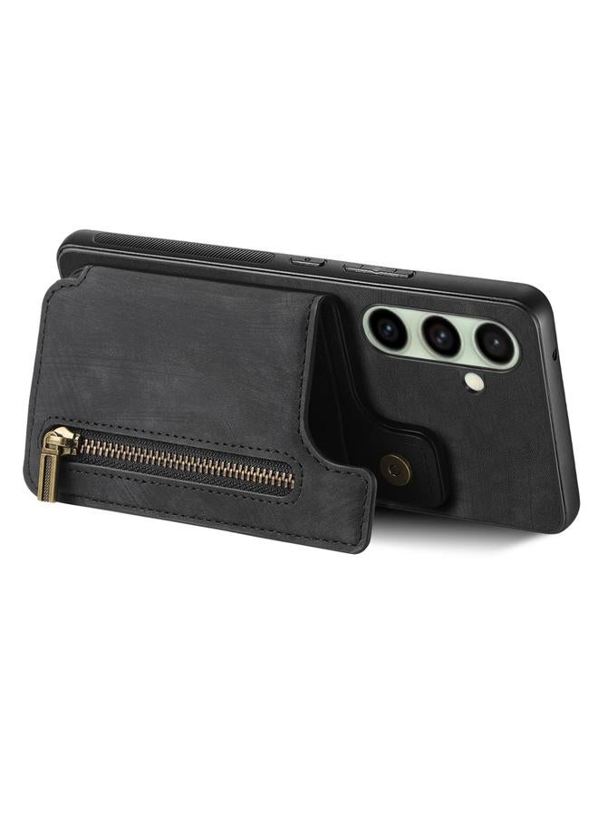 اس-توب جراب خلفي بسحاب من الجلد بتصميم كلاسيكي لهاتف Samsung Galaxy A56 5G - Image 3