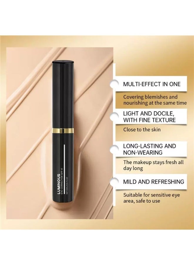 لومينوس تصحيح العين SPF 41 -مخفي للدوائر المظلمة، الخطوط الجميلة و مقاومة الانتفاخ كريم العين ترطيبي مع تريميلا مستخرج و سيراميد درجة رقيقة لحساسية البشرة رقيقة التغطية الطبيعية طويلة الأمد علاج مكافحة الشيخوخة للعيون - Image 4