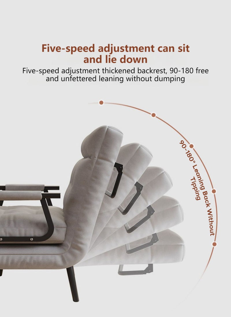 Sharpdo Folding Single Bed Recliner, Suitable for Living Room/Bedroom/Office/Outdoor Camping 65*65*97CM  - Image 3
