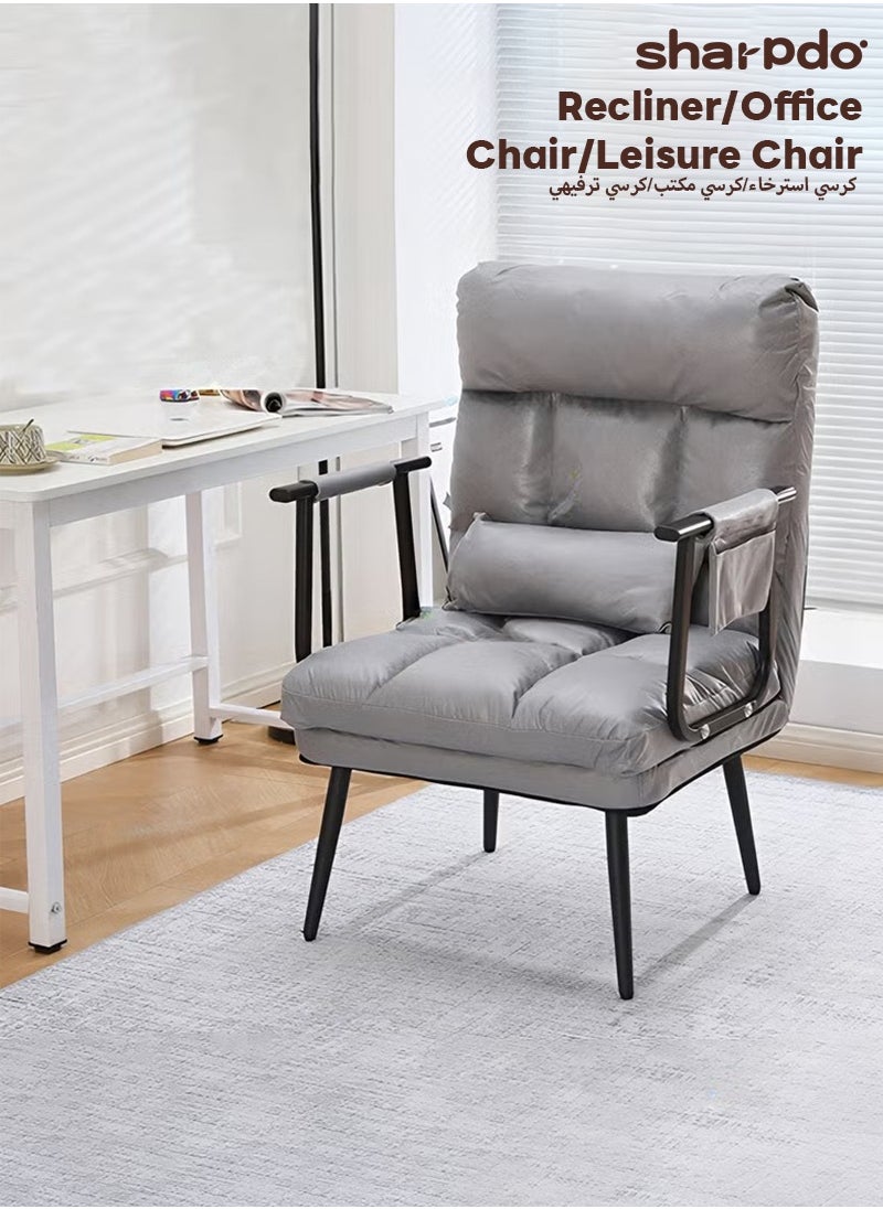 Sharpdo Folding Single Bed Recliner, Suitable for Living Room/Bedroom/Office/Outdoor Camping 65*65*97CM  - Image 1