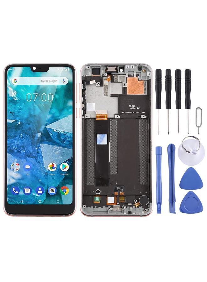 erorex Replacement TFT LCD Screen for Nokia 7.1 TA-1100 TA-1096 TA-1095 TA-1085 TA-1097 Digitizer Full Assembly with Frame Silver - Image 1