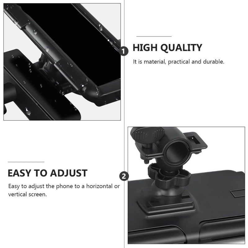 Waterproof Touchscreen Motorcycle Bike Phone Mount Holder For Cycling Handlebar Black - Image 4