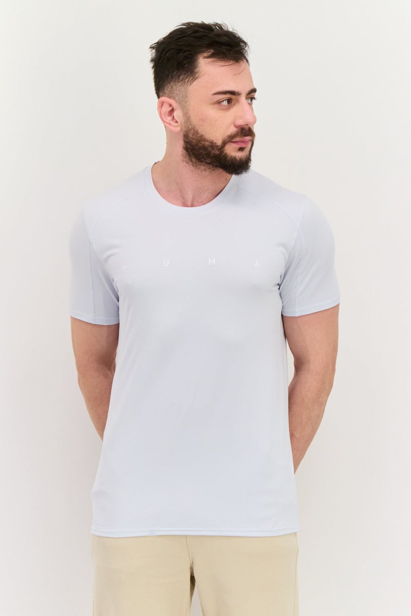 PUMA Men Sportswear Fit Short Sleeves Training T-shirt, Silver Mist  - Image 1