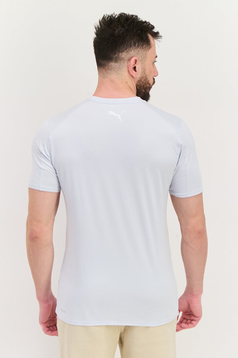 PUMA Men Sportswear Fit Short Sleeves Training T-shirt, Silver Mist  - Image 4