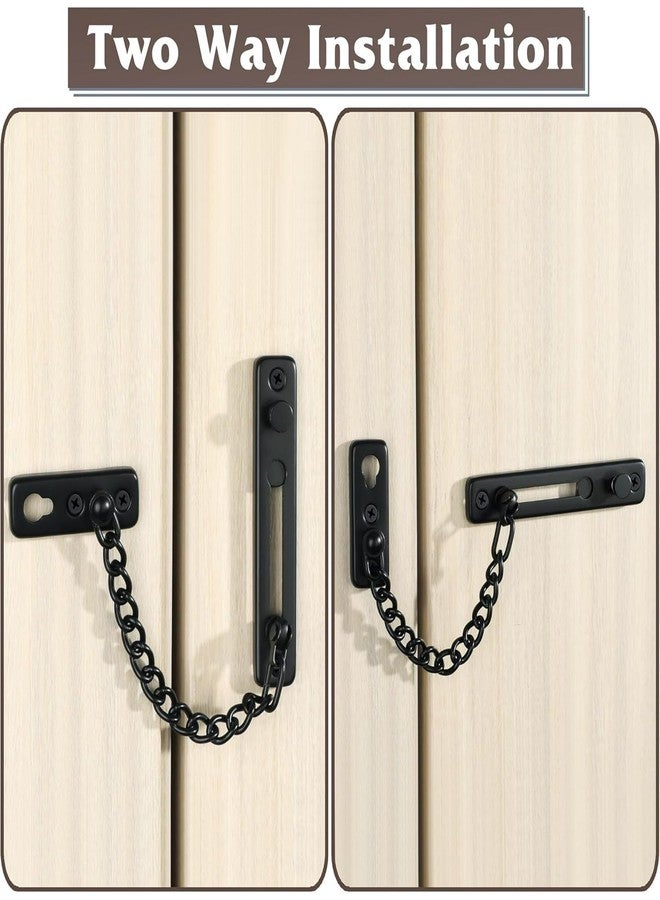 DOOMSDAY Heavy Duty Stainless Steel Door Chain Lock | Matte Black, Rust-Proof, Child & Pet Safe, Easy Install, Anti-Theft Door Guard Latch for Home, Hotel, Office, Balcony | Strong Security Chain - Image 2