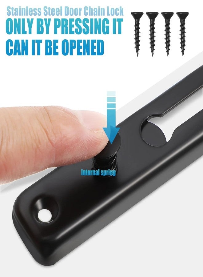 DOOMSDAY Heavy Duty Stainless Steel Door Chain Lock | Matte Black, Rust-Proof, Child & Pet Safe, Easy Install, Anti-Theft Door Guard Latch for Home, Hotel, Office, Balcony | Strong Security Chain - Image 4