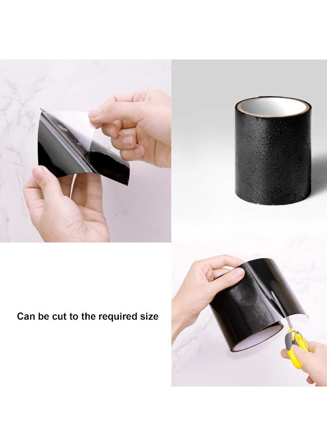 POAKER 2-Inch Waterproof Repair Tape – Strong Self-Adhesive, All-Weather Stretchy Sealing Tape for Insulation, Roofing, Pipes, Holes, Cracks & Leaky Pools, Tanks, Drums & Containers (BLACK, 2 PCS) - Image 3