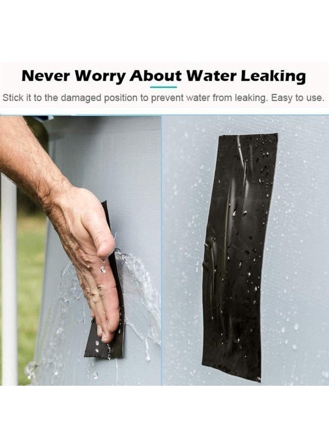 POAKER 2-Inch Waterproof Repair Tape – Strong Self-Adhesive, All-Weather Stretchy Sealing Tape for Insulation, Roofing, Pipes, Holes, Cracks & Leaky Pools, Tanks, Drums & Containers (BLACK, 2 PCS) - Image 4