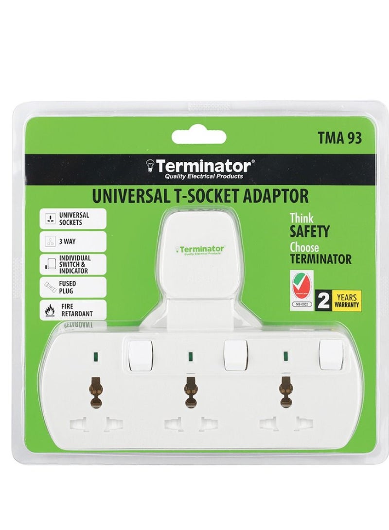 Terminator TERMINATOR UNIVERSAL T-SOCKET ADAPTER 3 WAY  - Image 1