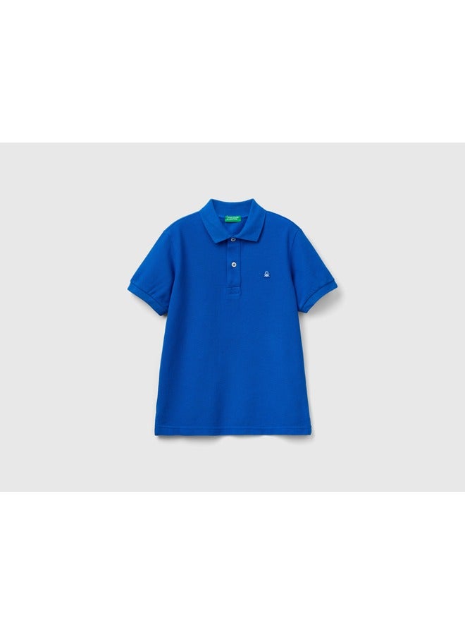 UNITED COLORS OF BENETTON Slim Fit Polo In 100% Organic Cotton - Image 1