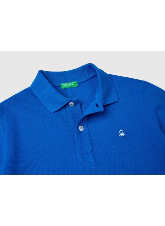 يونايتد كولورز أوف بينتيون Slim Fit Polo In 100% Organic Cotton