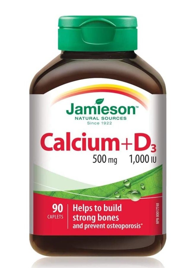 Jamieson Calcium 500mg + Vitamin D3 1000 I.U. 90 Caplets