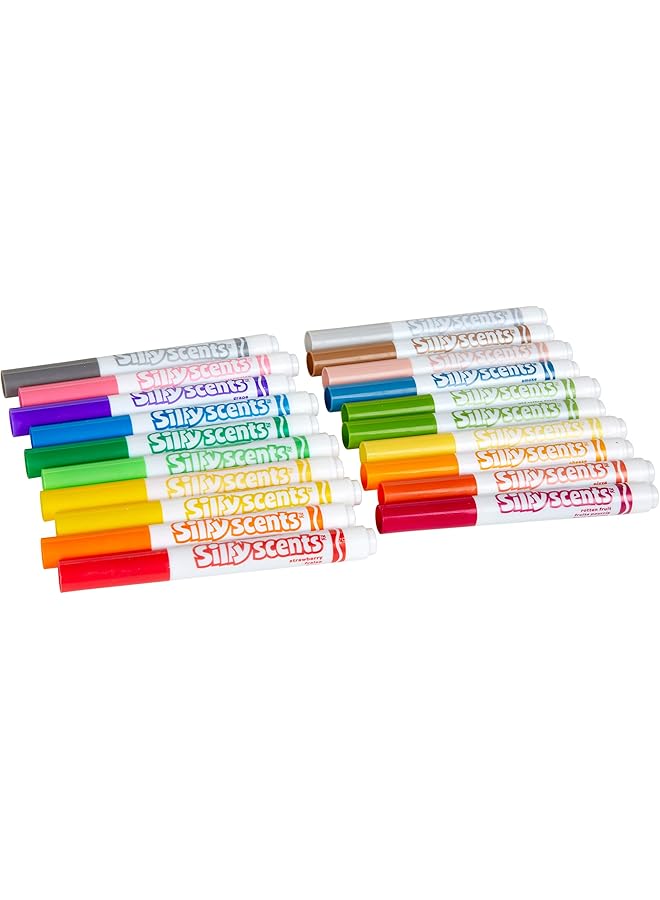 كرايولا مجموعة من 20 قلم تحديد عريض الخط قابل للغسل برائحة حلوة وكريهة من Silly Scents - Image 2