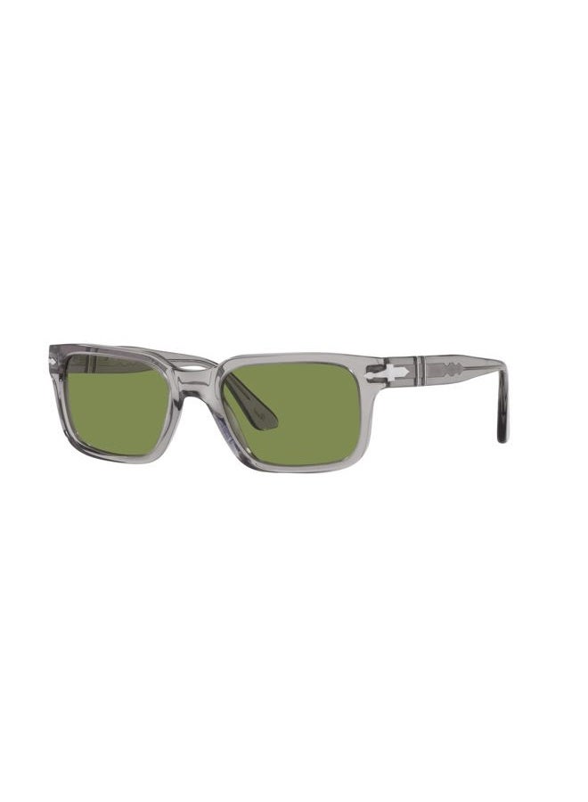 Persol PO3272S Rectangular Sunglasses, Transparent Grey/Green, 53 mm  - Image 2