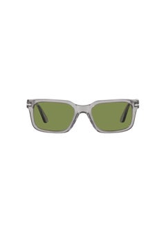 Persol PO3272S Rectangular Sunglasses, Transparent Grey/Green, 53 mm  - Image 1