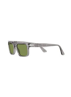 Persol PO3272S Rectangular Sunglasses, Transparent Grey/Green, 53 mm  - Image 3