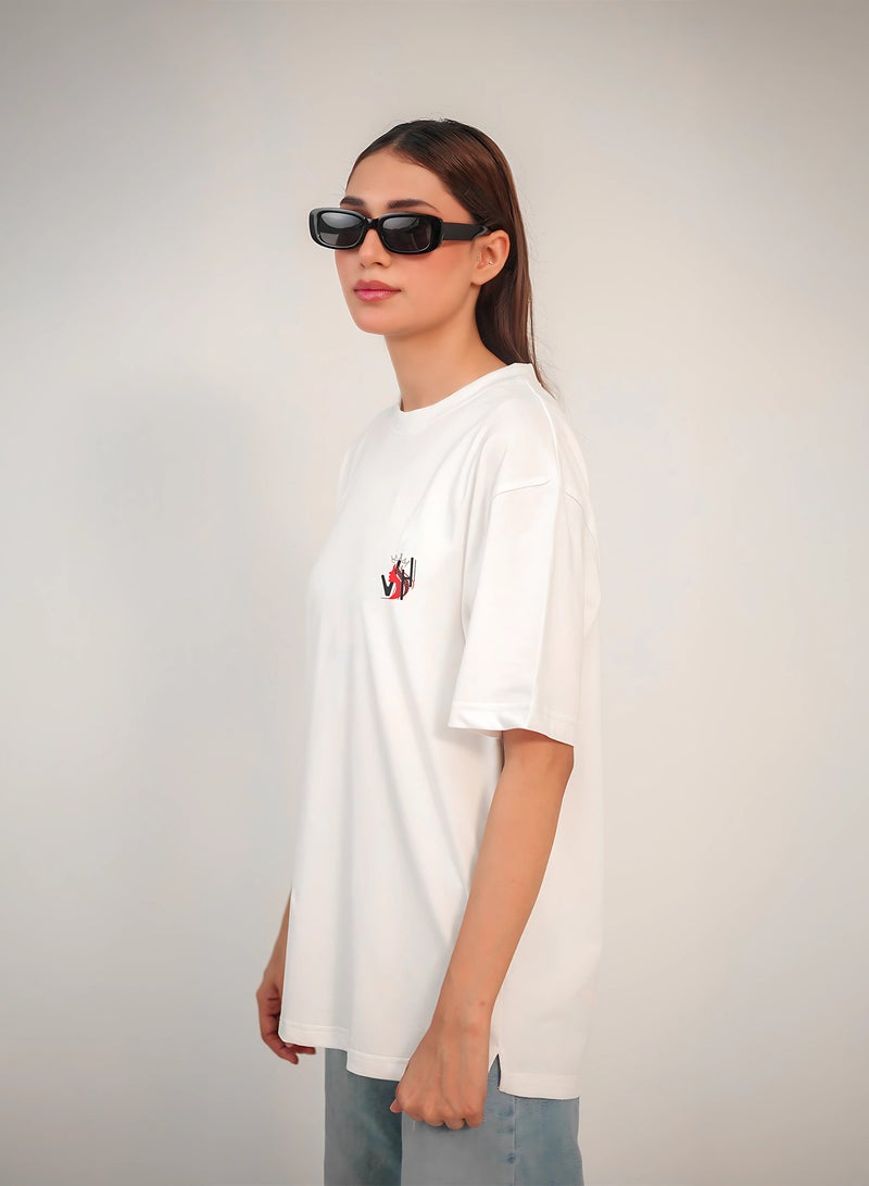 Vasl Hub Pack of 3 – Your Highness White Graphic Tees for Women  - Image 4
