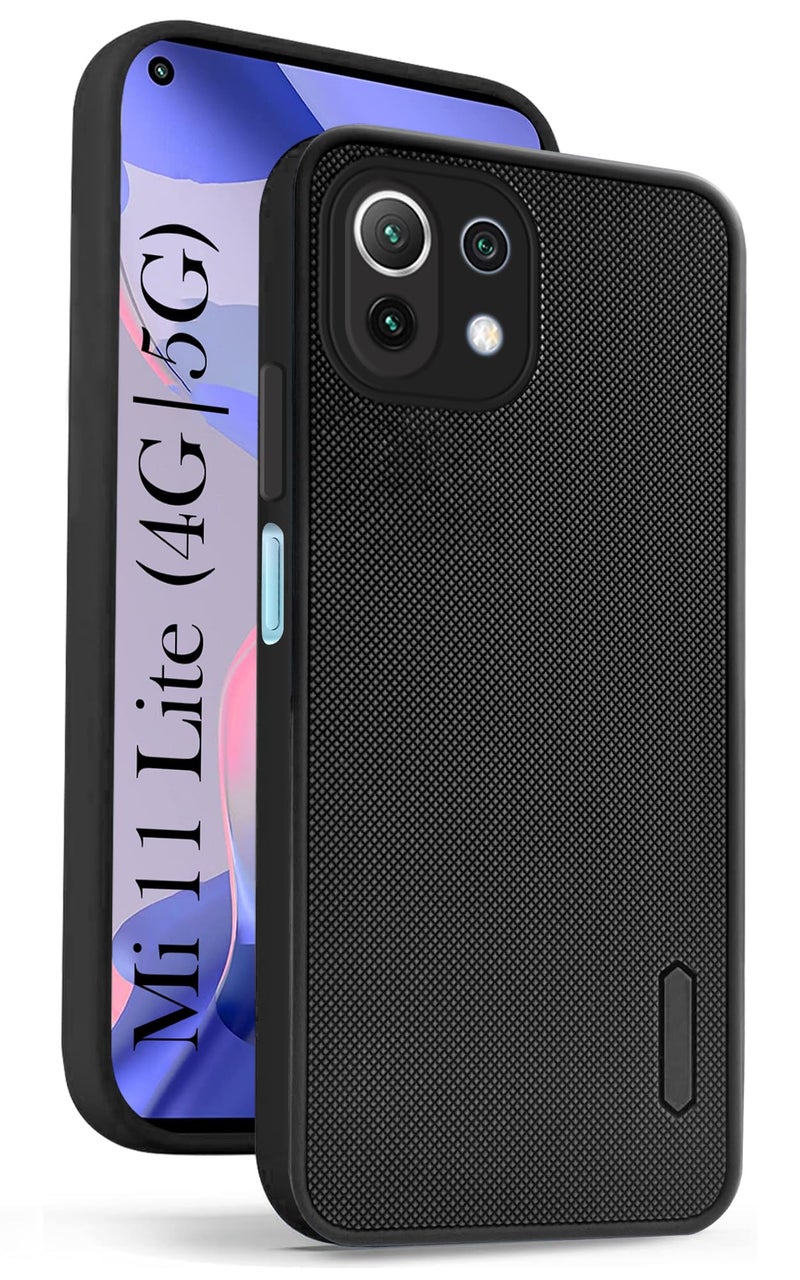 Jkobi Silicone Back Cover Case for Xiaomi Mi 11 Lite 4G | 11 Lite 5G (Textured Grip Design | Camera Protection | Slim and Light Weight | Soft Touch and Feel | Black) - Image 4