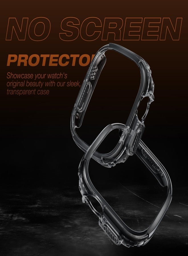 Suitisbest 2 Pack Hard Case Compatible with Apple Watch Case Ultra 2/Ultra 49mm, Military Shockproof Protective Case Scratch Protection Rugged Bumper for iWatch Ultra 2/Ultra 49mm - Image 4