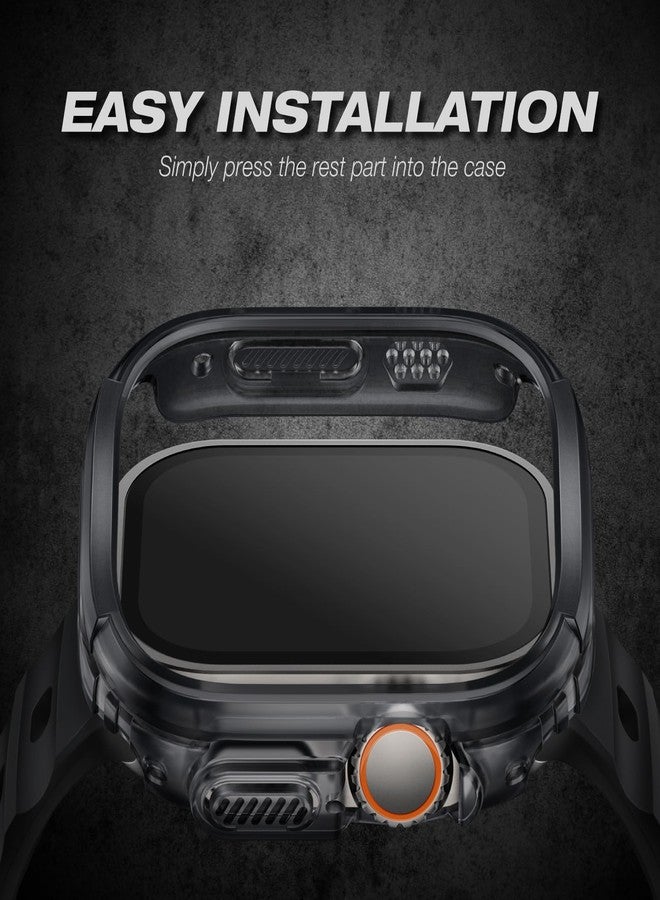 Suitisbest 2 Pack Hard Case Compatible with Apple Watch Case Ultra 2/Ultra 49mm, Military Shockproof Protective Case Scratch Protection Rugged Bumper for iWatch Ultra 2/Ultra 49mm - Image 3