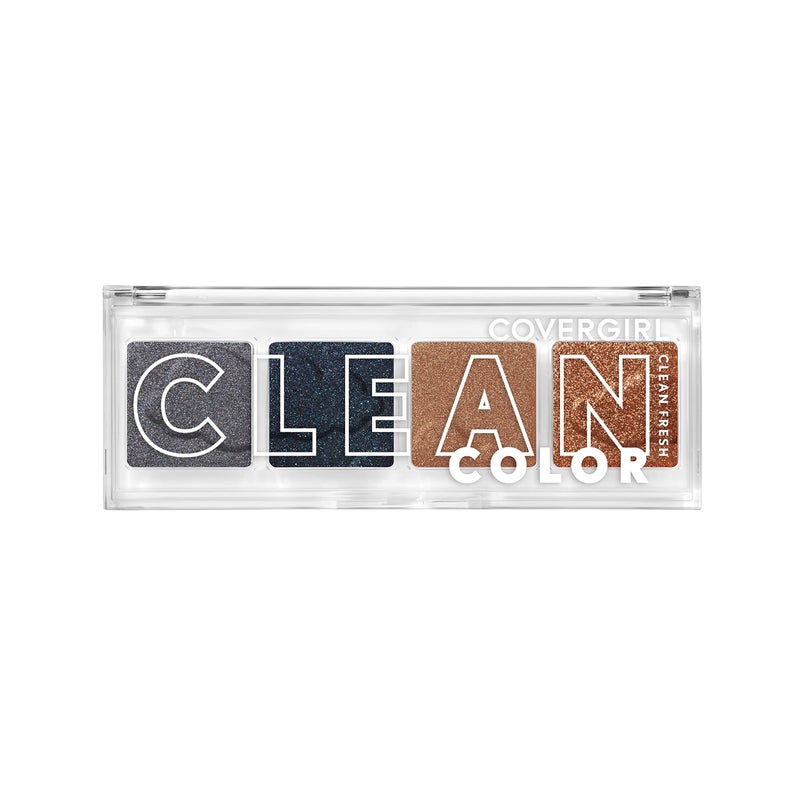 COVERGIRL Clean Fresh Clean Color Eyeshadow Palette, Shimmer Finish, Vegan Formula - Midnight Sky, 4g (0.14 oz) - Image 1