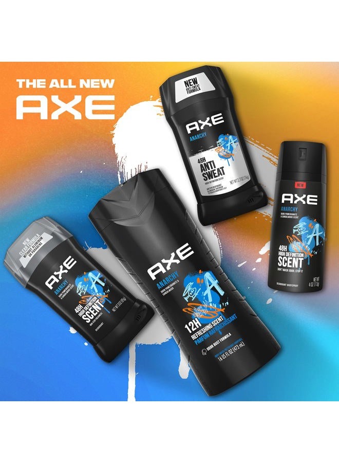 Axe Antiperspirant Stick For Men 48 Hour Sweat and Odor Protection For Long Lasting Freshness, Anarchy Dark Pomegranate And Sandalwood Men's Deodorant 2.7oz 4 Count - Image 5