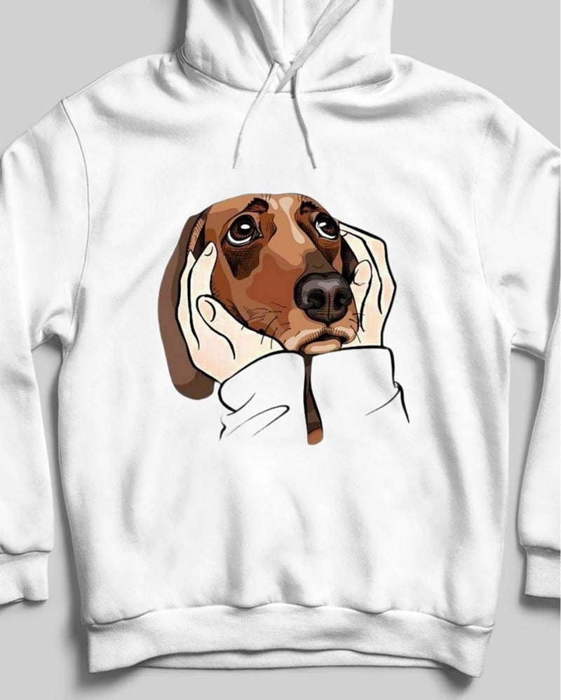 Hena Paw Lover Design Sweatshirt White  - Image 1