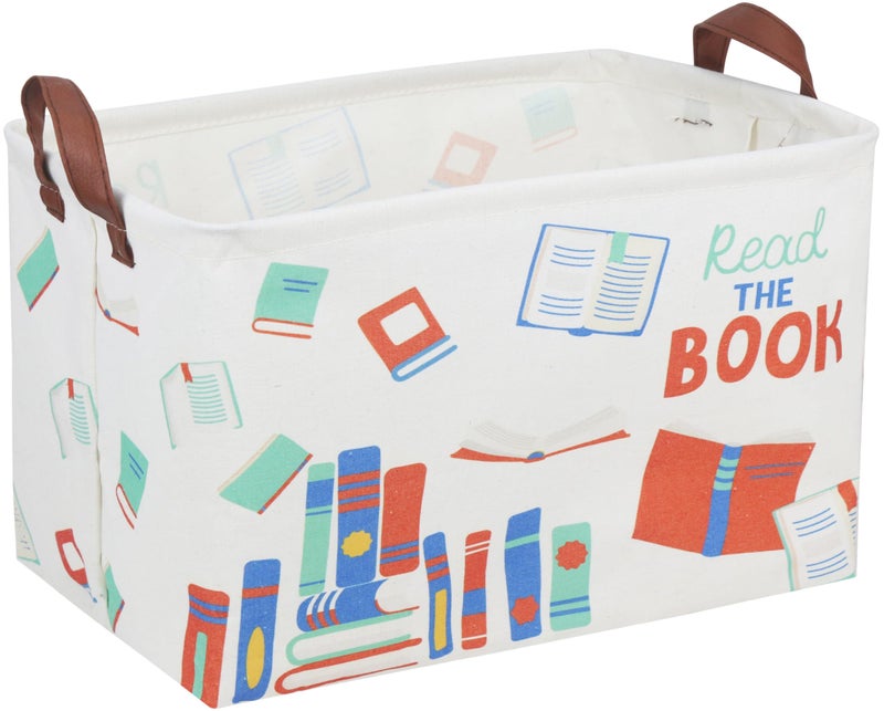 DDBASKET Kids Baskets Nursery Basket Girl Baby Storage Bins Rectangular Book Basket Toy Storage Bin Organizer Shelf Box Rose Room DecorBook - Image 2