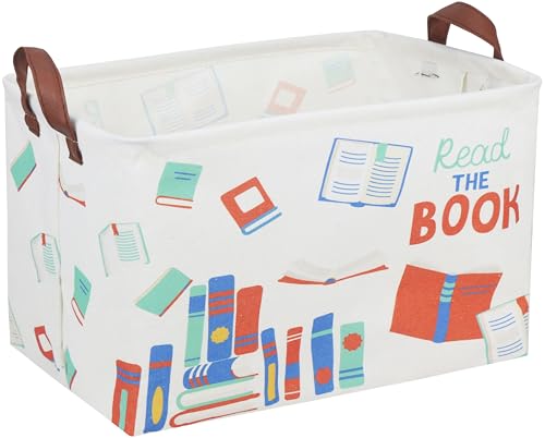 DDBASKET Kids Baskets Nursery Basket Girl Baby Storage Bins Rectangular Book Basket Toy Storage Bin Organizer Shelf Box Rose Room DecorBook - Image 1
