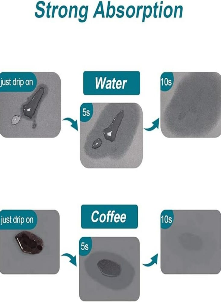 Oasisgalore Grey kitchen mat for drying dishes, coffee bar use,heat resistant and easy to clean.  - Image 3