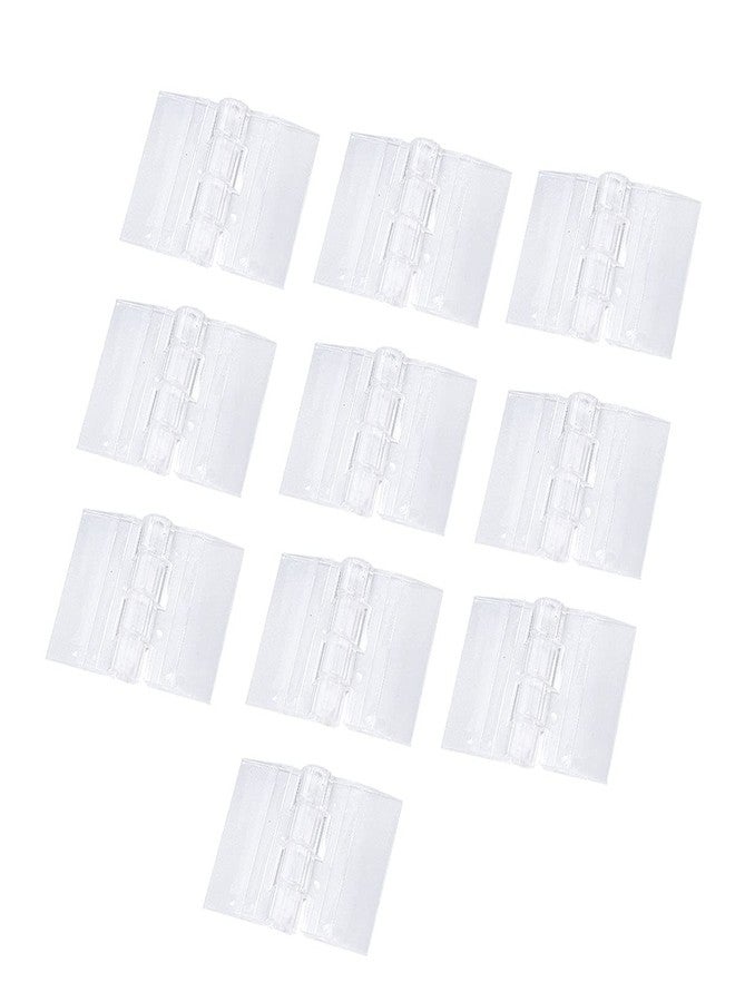 PZRT 10pcs Clear Acrylic Folding Hinges Transparent Plastic Plexiglass Hinges 25X33mm for Cabinet Drawer Furniture Accessories - Image 1