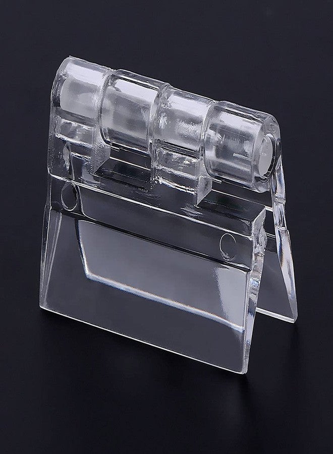 PZRT 10pcs Clear Acrylic Folding Hinges Transparent Plastic Plexiglass Hinges 25X33mm for Cabinet Drawer Furniture Accessories - Image 2