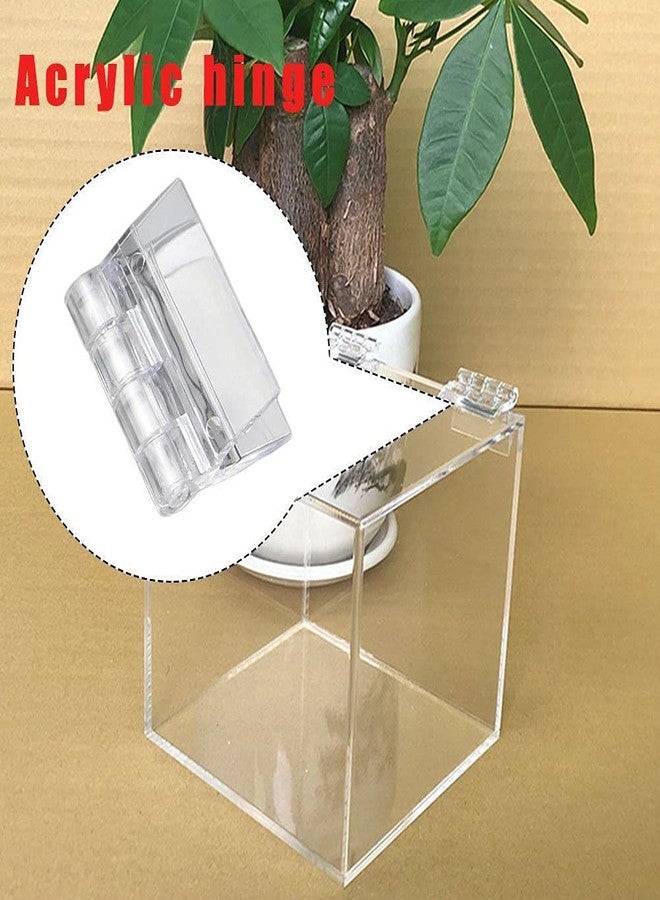 PZRT 10pcs Clear Acrylic Folding Hinges Transparent Plastic Plexiglass Hinges 25X33mm for Cabinet Drawer Furniture Accessories - Image 5