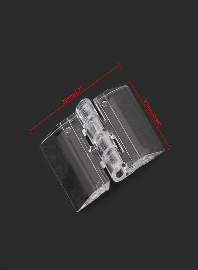 PZRT 10pcs Clear Acrylic Folding Hinges Transparent Plastic Plexiglass Hinges 25X33mm for Cabinet Drawer Furniture Accessories - Image 3