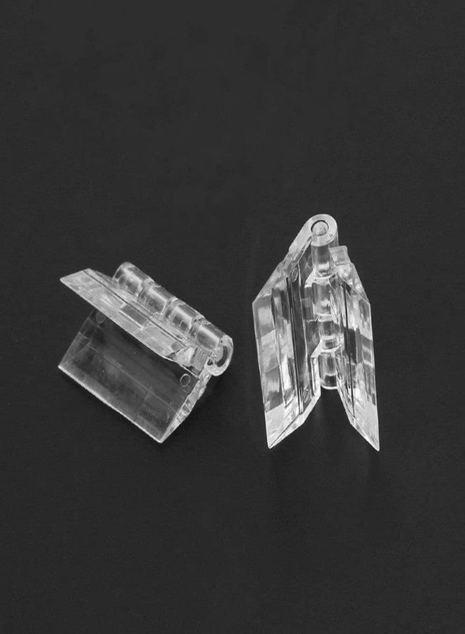 PZRT 10pcs Clear Acrylic Folding Hinges Transparent Plastic Plexiglass Hinges 25X33mm for Cabinet Drawer Furniture Accessories - Image 4